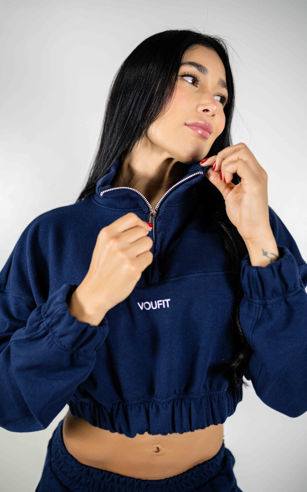 HOODIE CORTO BLITZ AZUL OSCURO