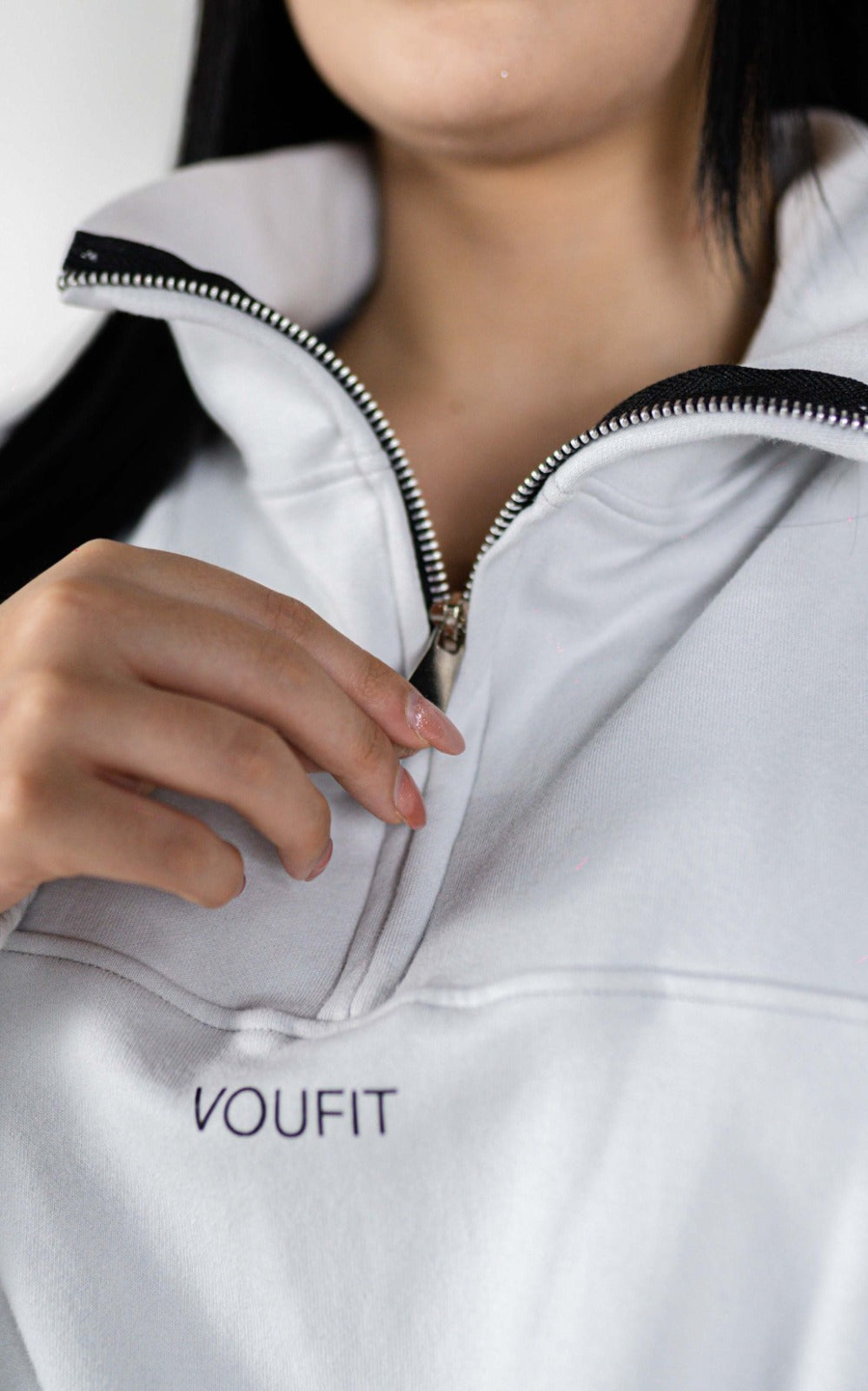 HOODIE CORTO BLITZ GRIS CLARO