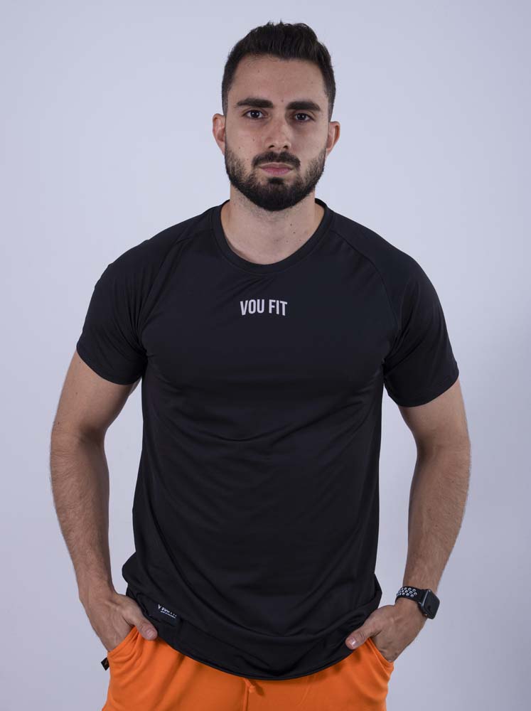 Camiseta Ranglan Negra - voufit