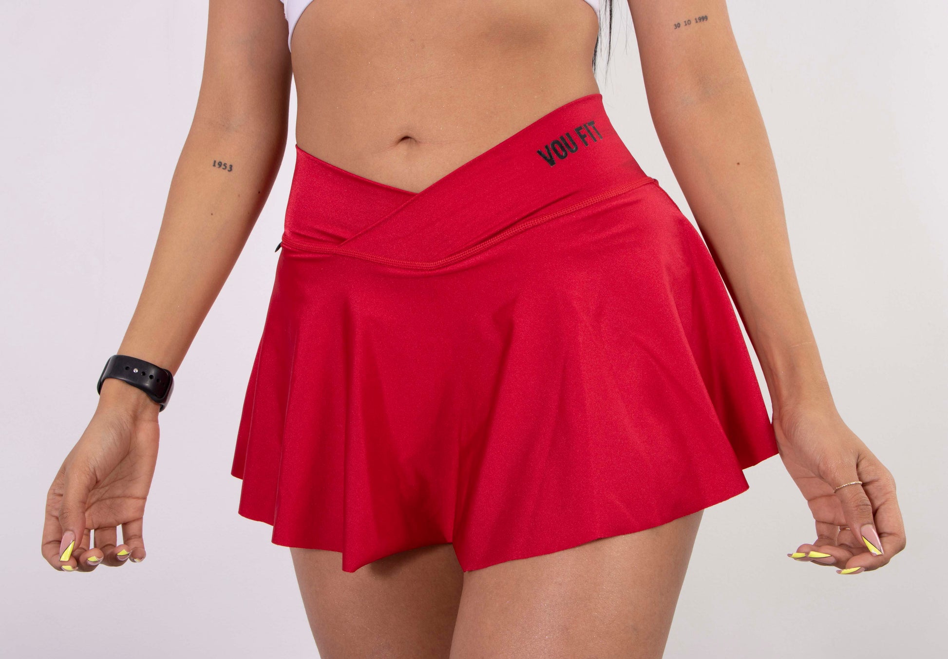 Falda Short V Roja - voufit