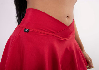 Falda Short V Roja - voufit