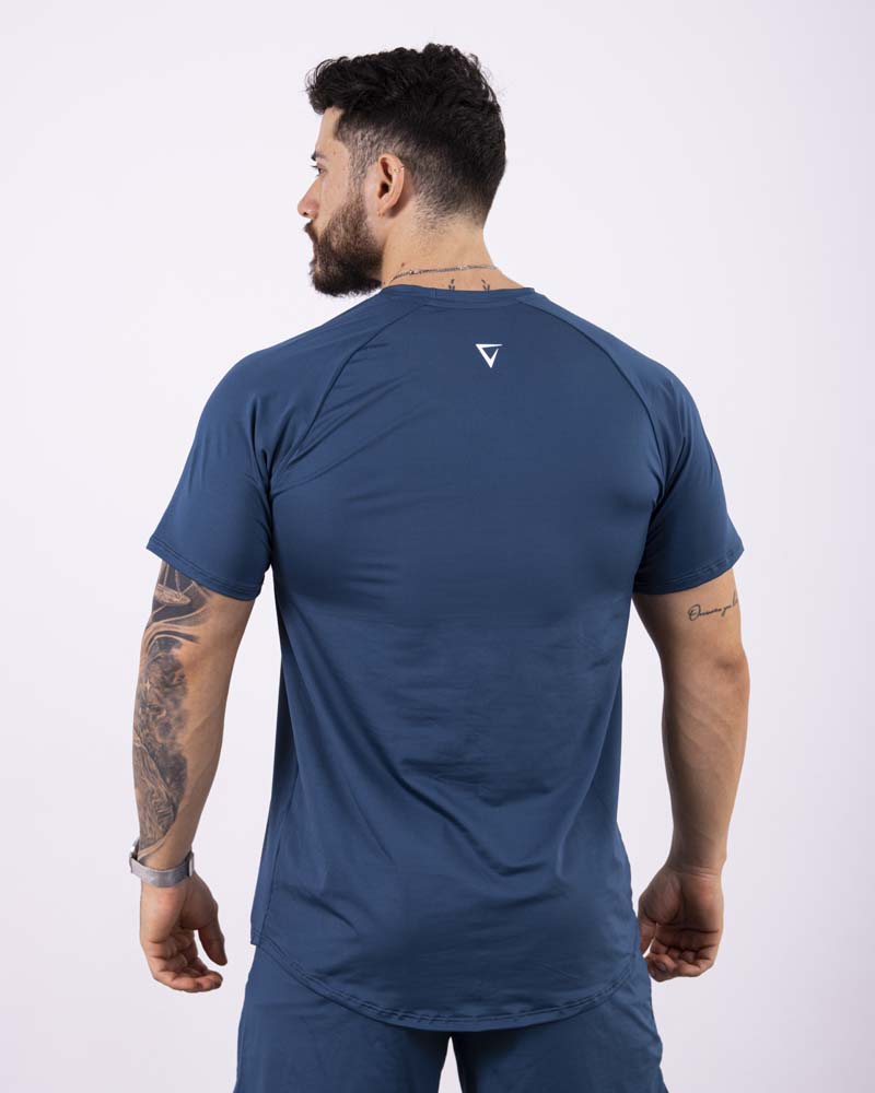 Camiseta Ranglan Azul Petróleo - voufit