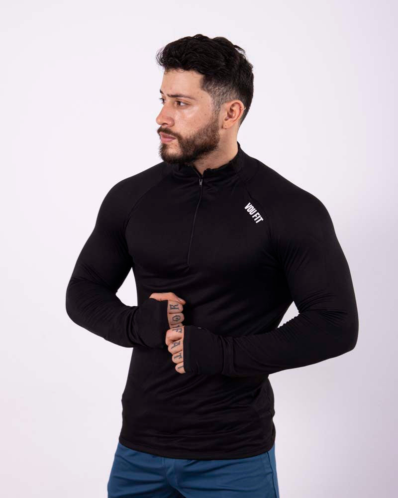 Buso Cremallera Negro - voufit